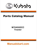 Kubota M7040HDCC Tractor Parts Catalog Pdf Manual