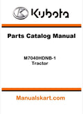 Kubota M7040HDNB-1 Tractor Parts Catalog Pdf Manual