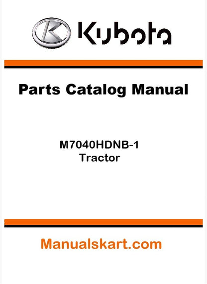 Kubota M7040HDNB-1 Tractor Parts Catalog Pdf Manual