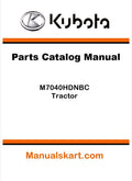 Kubota M7040HDNBC Tractor Parts Catalog Pdf Manual