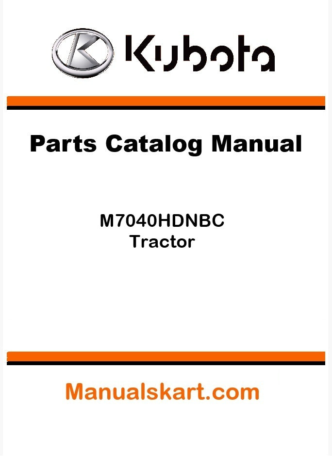 Kubota M7040HDNBC Tractor Parts Catalog Pdf Manual