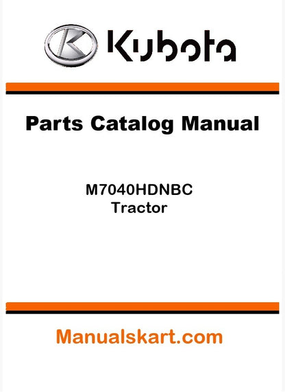 Kubota M7040HDNBC Tractor Parts Catalog Pdf Manual