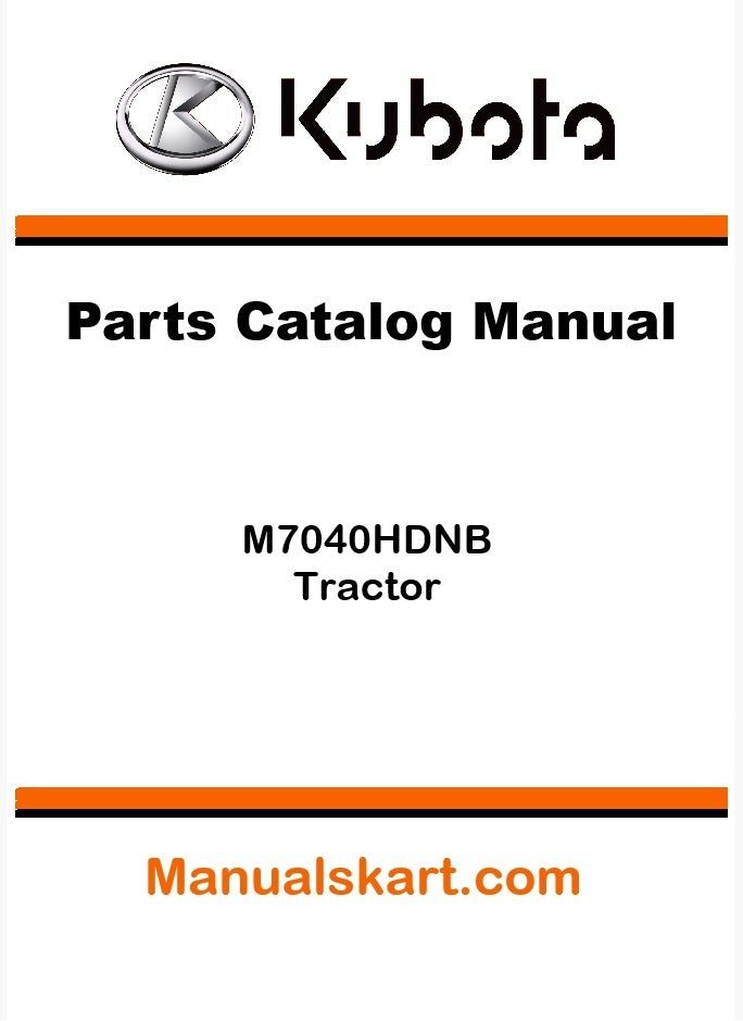 Kubota M7040HDNB Tractor Parts Catalog Pdf Manual