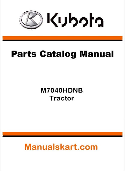 Kubota M7040HDNB Tractor Parts Catalog Pdf Manual