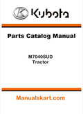 Kubota M7040SUD Tractor Parts Catalog Pdf Manual