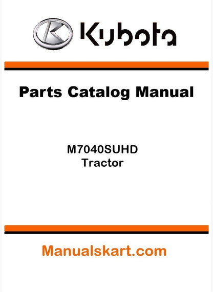 Kubota M7040SUHD Tractor Parts Catalog Pdf Manual