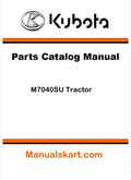 Kubota M7040SU Tractor Parts Catalog Pdf Manual