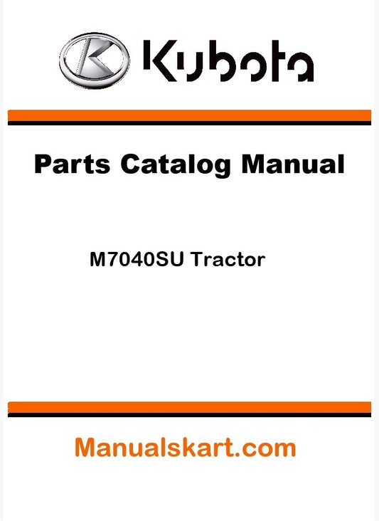 Kubota M7040SU Tractor Parts Catalog Pdf Manual