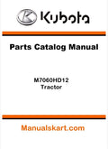Kubota M7060HD12 Tractor Parts Catalog Pdf Manual