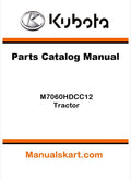 Kubota M7060HDCC12 Tractor Parts Catalog Pdf Manual