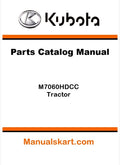 Kubota M7060HDCC Tractor Parts Catalog Pdf Manual