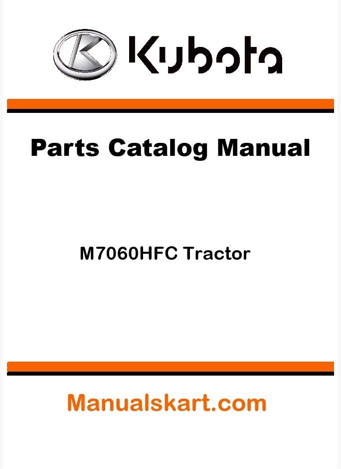 Kubota M7060HFC Tractor Parts Catalog Pdf Manual
