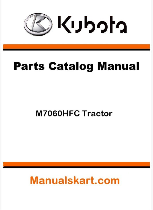 Kubota M7060HFC Tractor Parts Catalog Pdf Manual