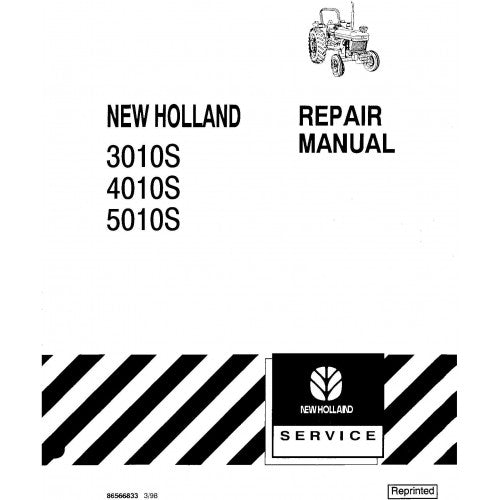 New Holland 3010S 4010S 5010S Tractor Pdf Repair Service Manual (p. Nb. 86566833)