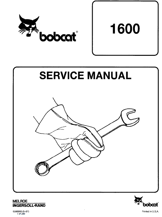 Bobcat 1600 Loader Pdf Repair Service Manual