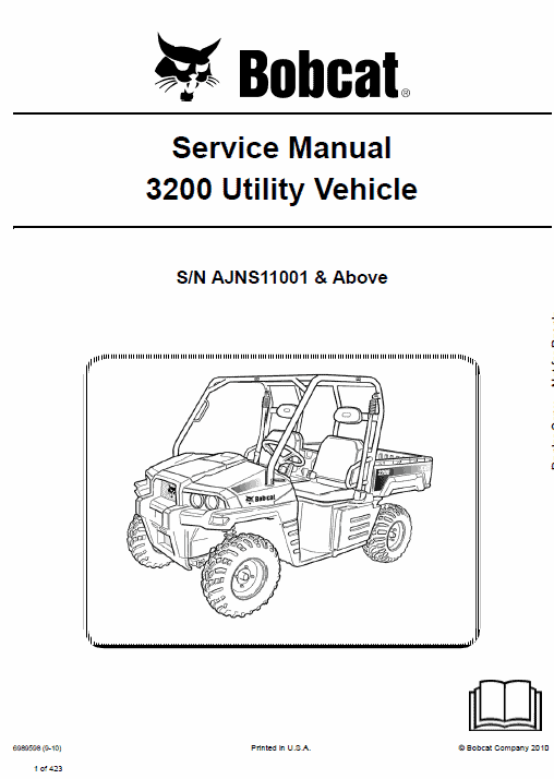 Bobcat 3200 Utility Vehicle Pdf Repair Service Manual