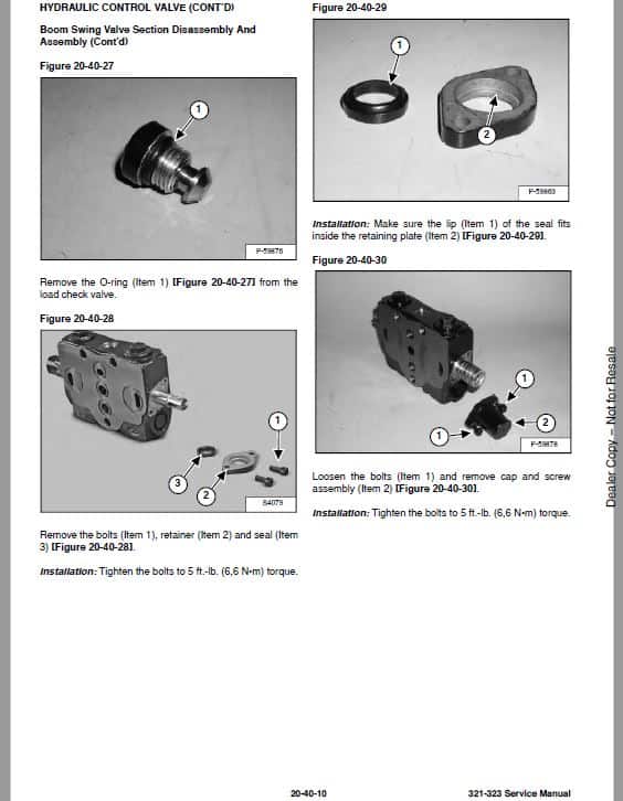 Bobcat 321, 323 Compact Excavator Pdf Repair Service Manual Download