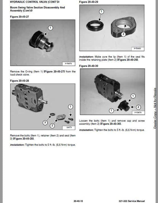 Bobcat 321, 323 Compact Excavator Pdf Repair Service Manual (Pb. No. 6986731 01-07 Revised 05-10) 2010