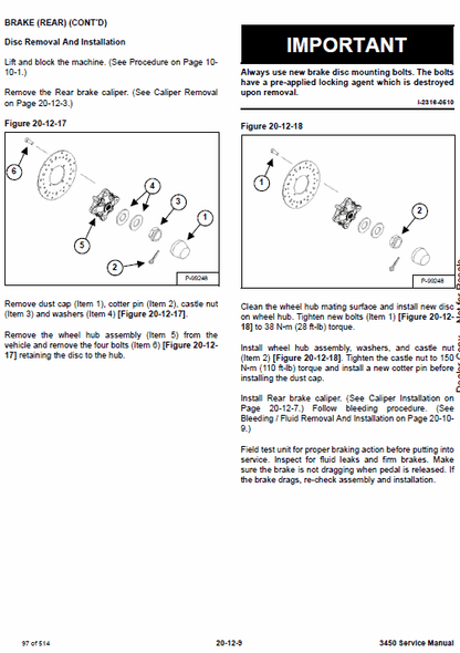 Bobcat 3450 Utility Vehicle Pdf Repair Service Manual 2