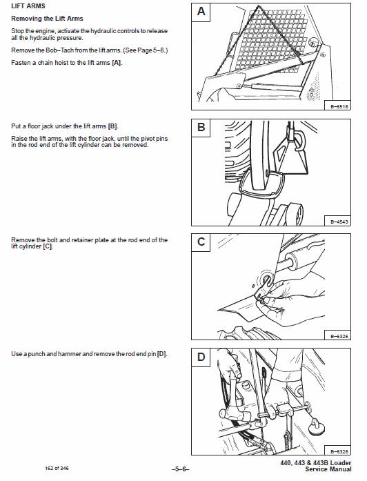 Bobcat 440, 443, 443B Skid Steer Loader Pdf Repair Service Manual (p. Nb. 6566694 6-12) 3