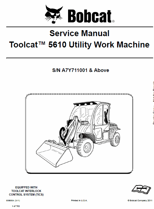 Bobcat 5610 Toolcat Utility Vehicle Pdf Repair Service Manual