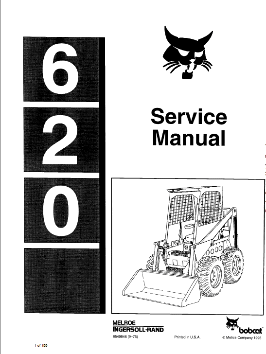 Bobcat 620 Skid Steer Loader Pdf Repair Service Manual