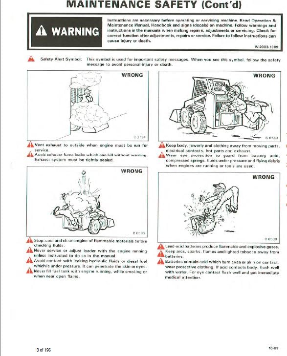 Bobcat 645 Skid Steer Loader Pdf Repair Service Manual (Pb. No. 6722526 3-93) 2