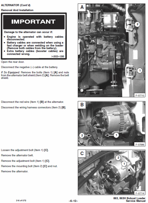 Bobcat 863 Turbo High Flow Skid Steer Loader Pdf Repair Service Manual