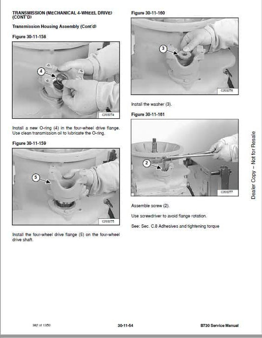 Bobcat B730 Backhoe Loader Pdf Repair Service Manual (p. Nb. 7402295enus 10-20 0) 2020