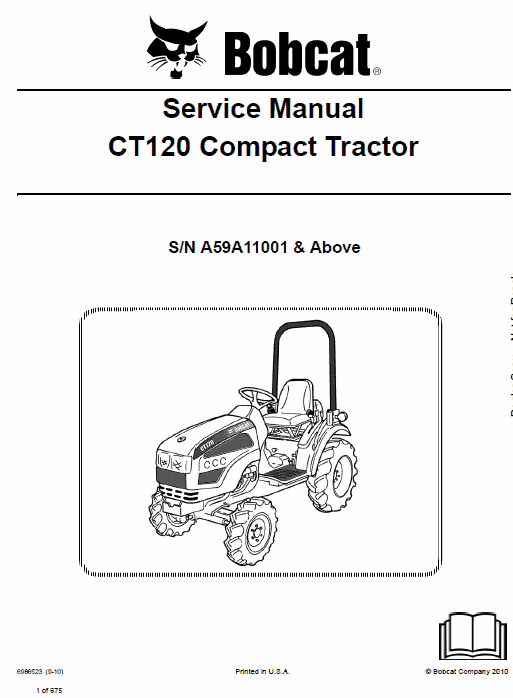 Bobcat CT120 Compact Tractor Pdf Repair Service Manual