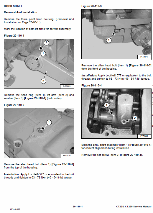 Bobcat CT225, CT230, CT235 Compact Tractor Pdf Repair Service Manual 3