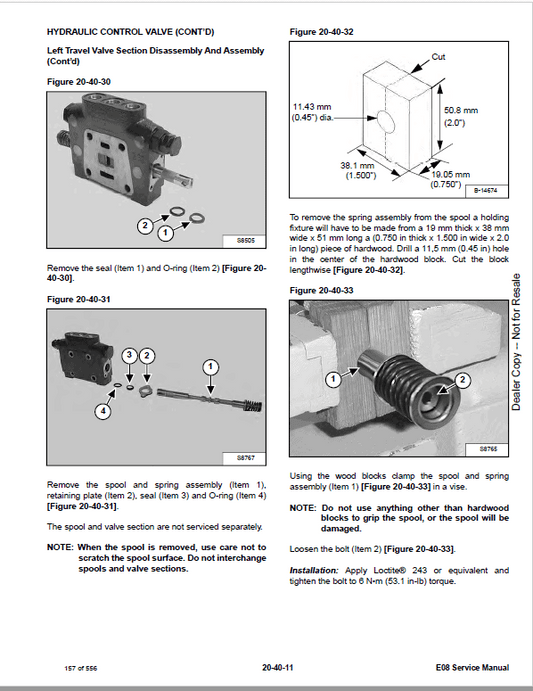 Bobcat E08 Compact Excavator Pdf Repair Service Manual (Pb. No. 6986785ENUS 11-18 C)