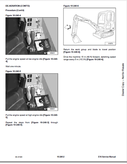 Bobcat E16 Compact Excavator Pdf Repair Service Manual (p. Nb. 6989424enus 10-14 C) 3