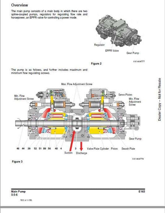 Bobcat E165 Compact Excavator Pdf Repair Service Manual (p. Nb. 7407615enus 07-20 A)