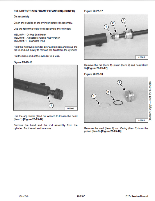 Bobcat E17Z Compact Excavator Pdf Repair Service Manual (Pb. No. 7314142enus 11-18 B)