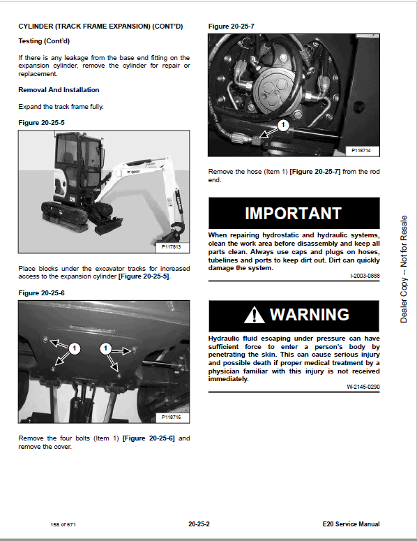 Bobcat E20 Compact Excavator Pdf Repair Service Manual Download