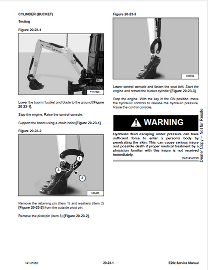 Bobcat E20Z Compact Excavator Pdf Repair Service Manual 2019 (Pb. No. 7359012enus 01-19 0) 3