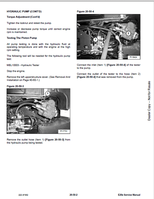 Bobcat E20Z Compact Excavator Pdf Repair Service Manual 2019 (Pb. No. 7359012enus 01-19 0)