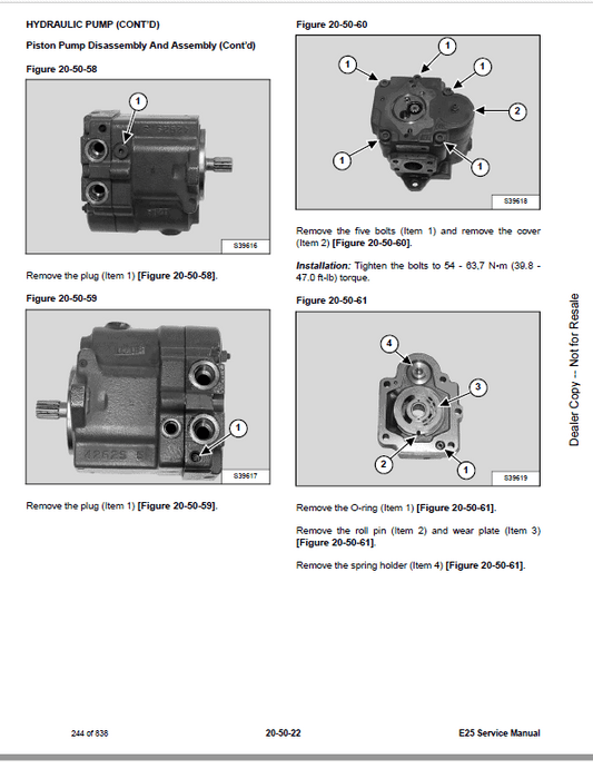 Bobcat E25 Compact Excavator Pdf Repair Service Manual (p. Nb. 6989691enus 05-18 D)