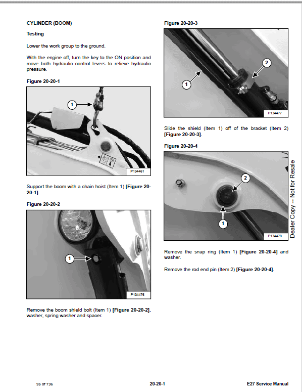 Bobcat E27 Compact Excavator Pdf Repair Service Manual (Pb. No. 7349758enus 09-18 0) 3