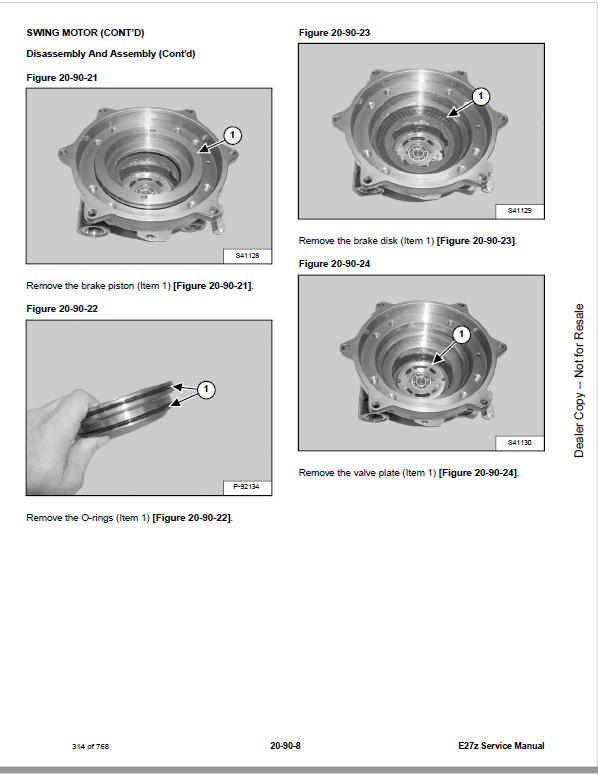 Bobcat E27Z Compact Excavator Pdf Repair Service Manual Download (Pb. No. 7349963ENUS 08-18 0)