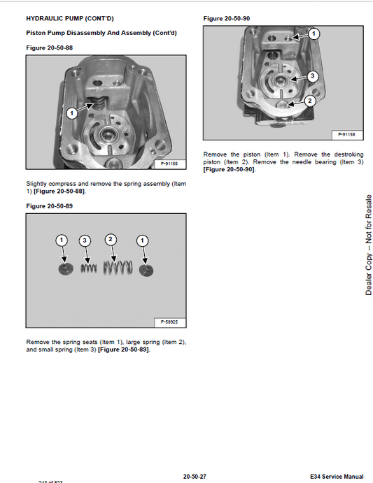 Bobcat E34 Compact Excavator Pdf Repair Service Manual (Pb. No. 7362447enus 02-19 0)