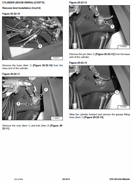 Bobcat E55 Compact Excavator Pdf Repair Service Manual