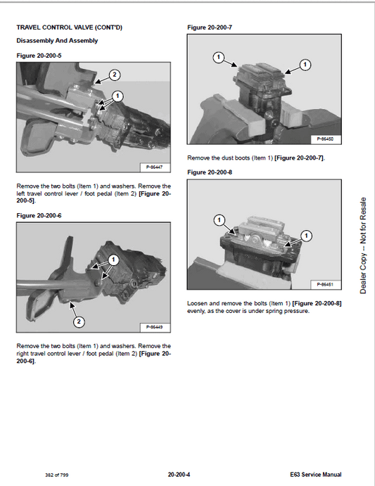 Bobcat E63 Compact Excavator Pdf Repair Service Manual (Pb. No. 6990613enus 04-17 D)