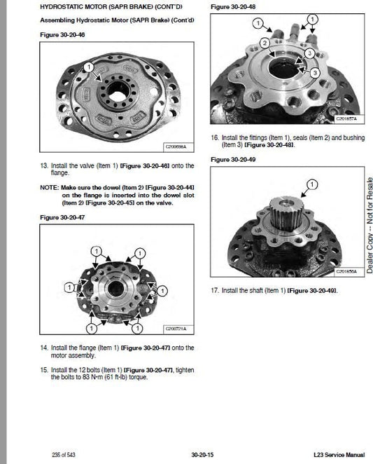 Bobcat L23 Small Articulated Loader Pdf Repair Service Manual (Pb. No. 7389393enus 11-20 C)