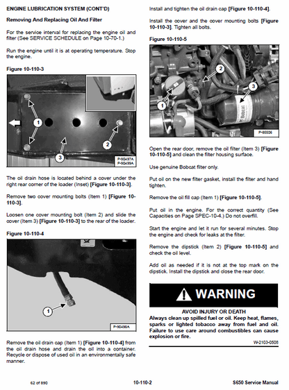 Bobcat S630 Skid Steer Loader Pdf Repair Service Manual 3