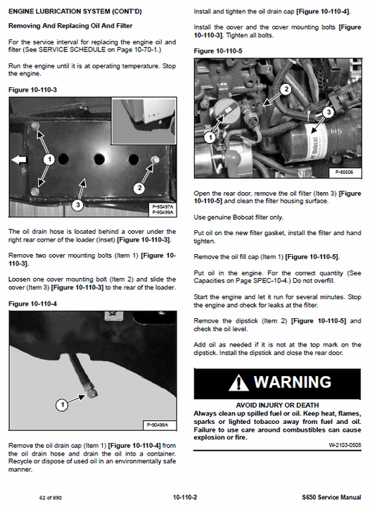 Bobcat S630 Skid Steer Loader Pdf Repair Service Manual