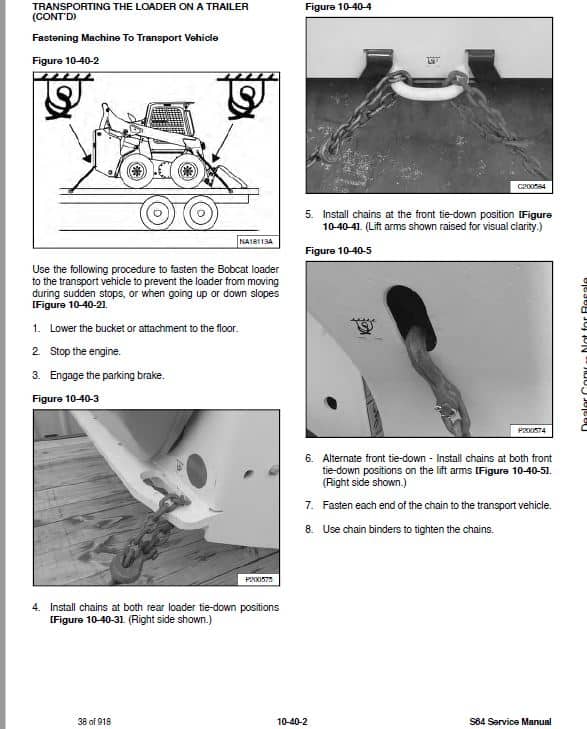 Bobcat S64 Skid-steer Loader Pdf Repair Service Manual Download