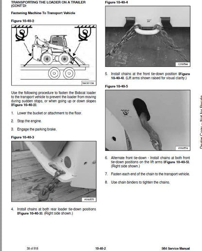 Bobcat S64 Skid-steer Loader Pdf Repair Service Manual (Pb. No. 7353047ENUS 05-20 0) 3