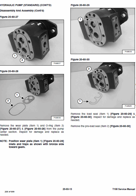 Bobcat T190 Turbo and Turbo High Flow Compact Track Loader (G Series) Pdf Repair Service Manual